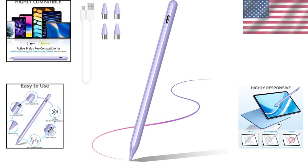 Stylus Pen for A-pple/Android/Tablet, Magnetic Suction