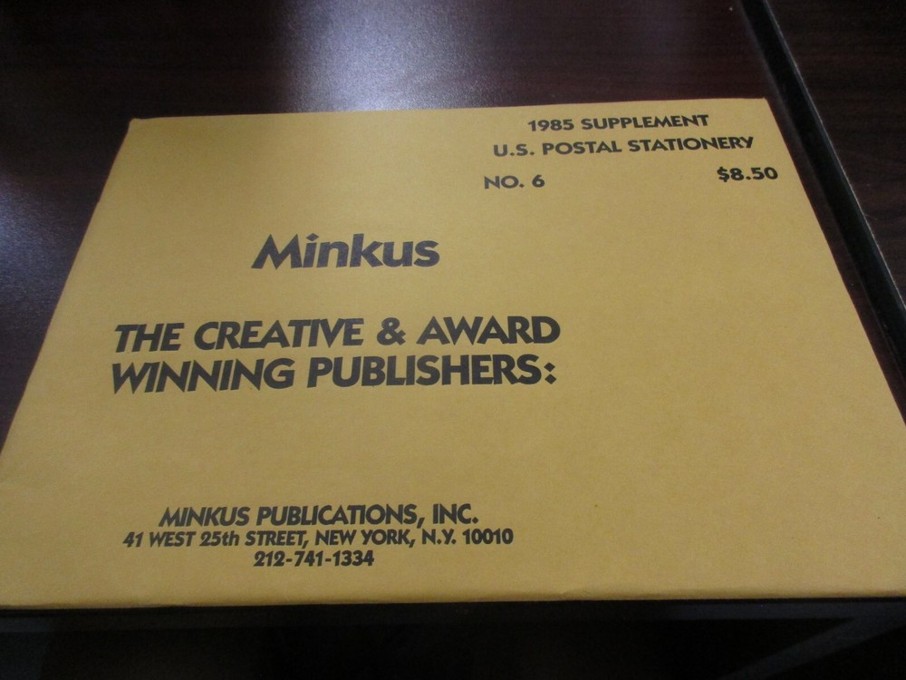 "MINKUS" SUPPLEMENT NO.6  1985    W/FREE SHIPPING!!!