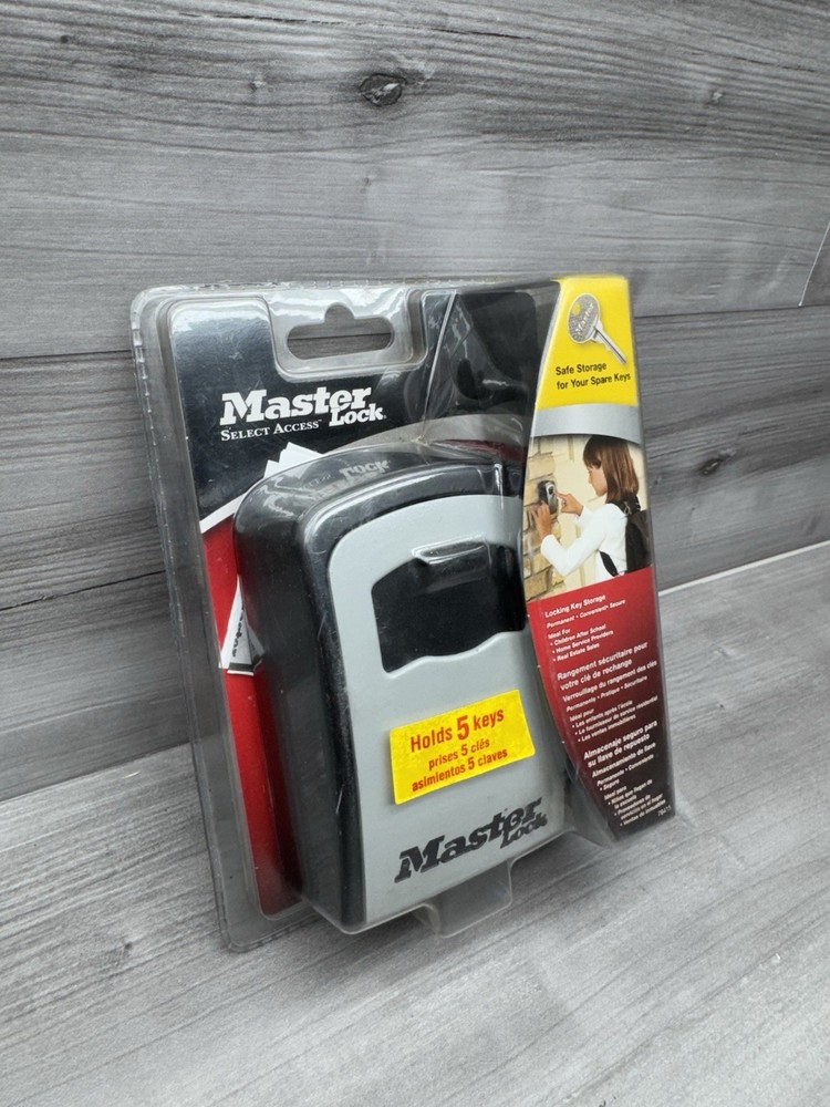 Master Lock 5401D 5-Key Locking Combination Steel Box - Black/Silver