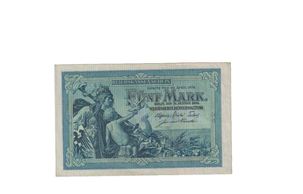 GERMANY 1904 5 MARK BANKNOTE P8a EXTREMELY FINE CONDITION