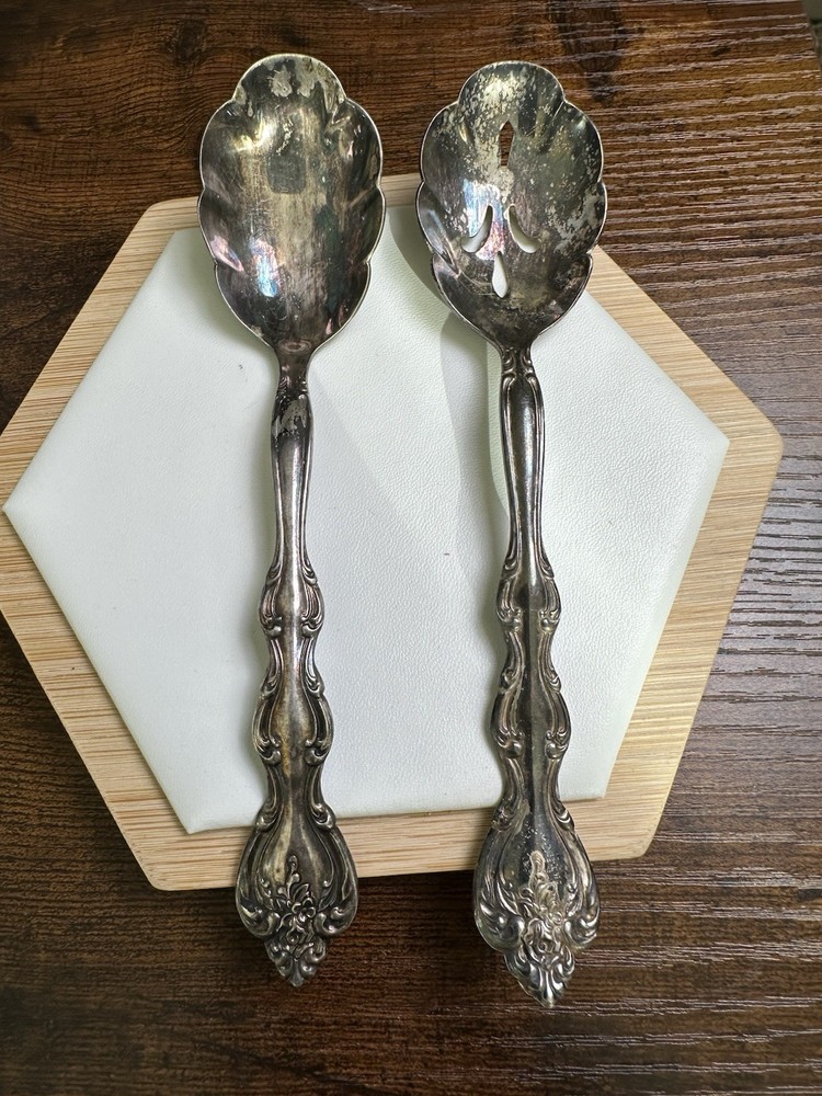 International Silverplate "Interlude" Pattern Sugar Spoons (1 is Slotted)