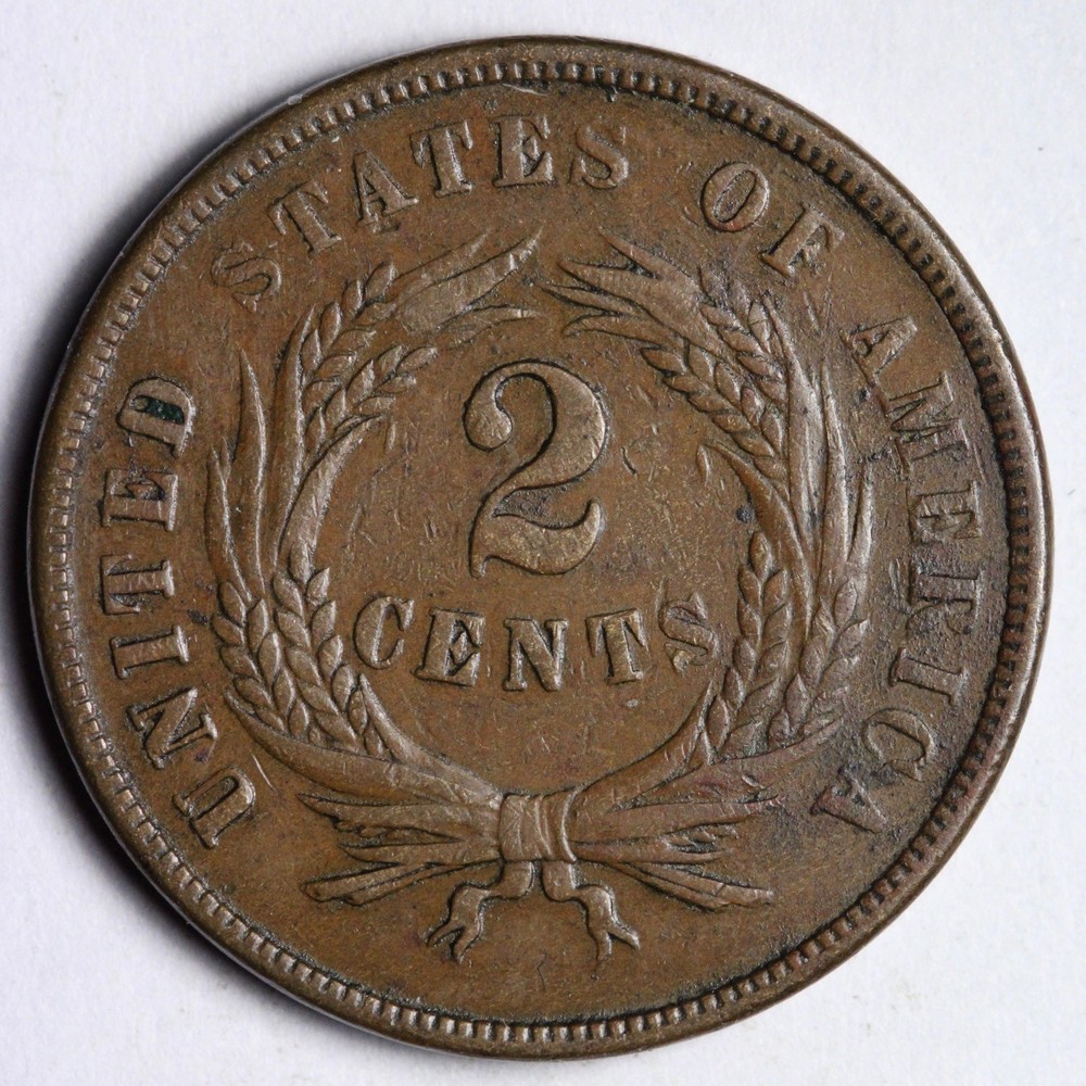 1867 Two Cent Piece AU E211 VXHJ