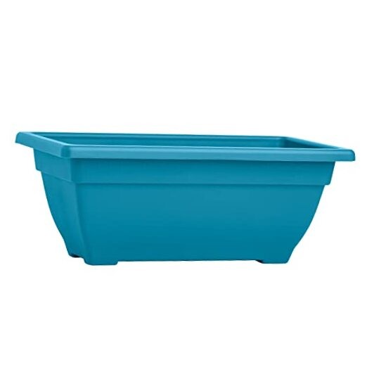 Rectangle Planter Box Indoor/Outdoor Rectangular 16 Inch Bora Bora Blue