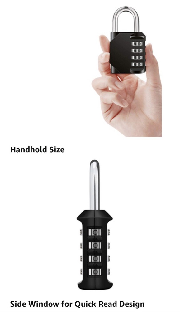 Combination Locks Resettable 2-Pack Waterproof