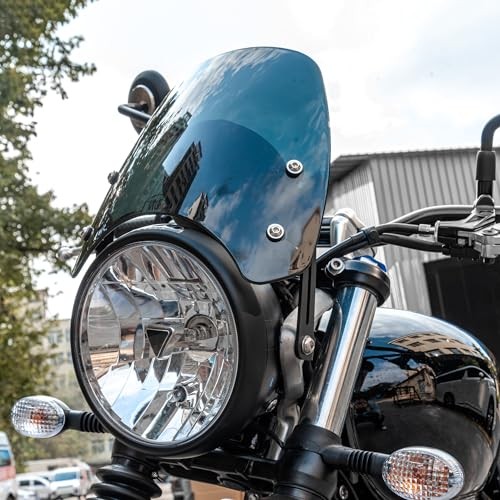 Motorcycle Double Bubble Windshield Windscreen Visor Compatible with Smoke