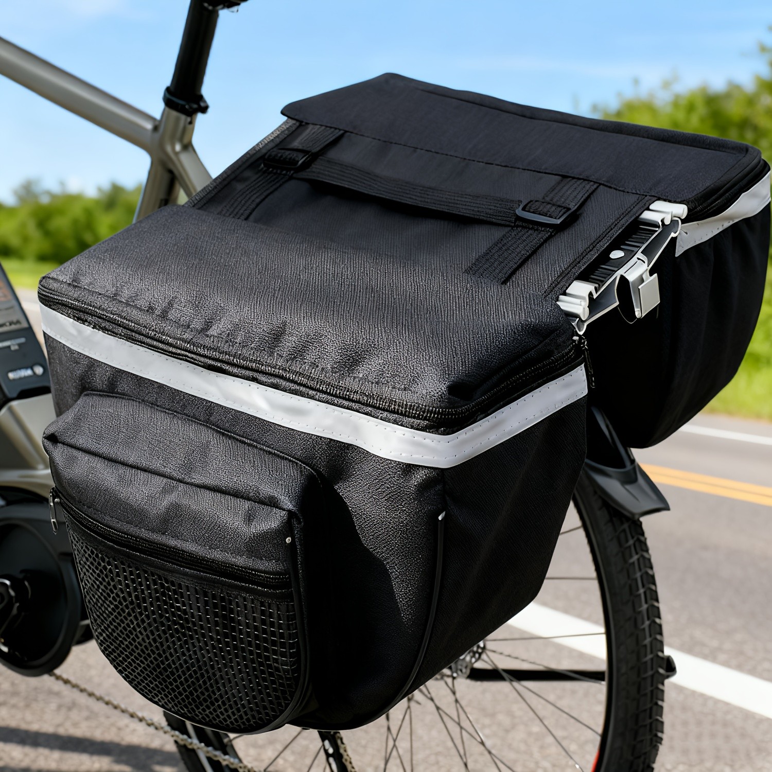25L Cycling Rear Rack Seat Trunk Saddle Bicycle Tail Storage Pouch Bike Bag