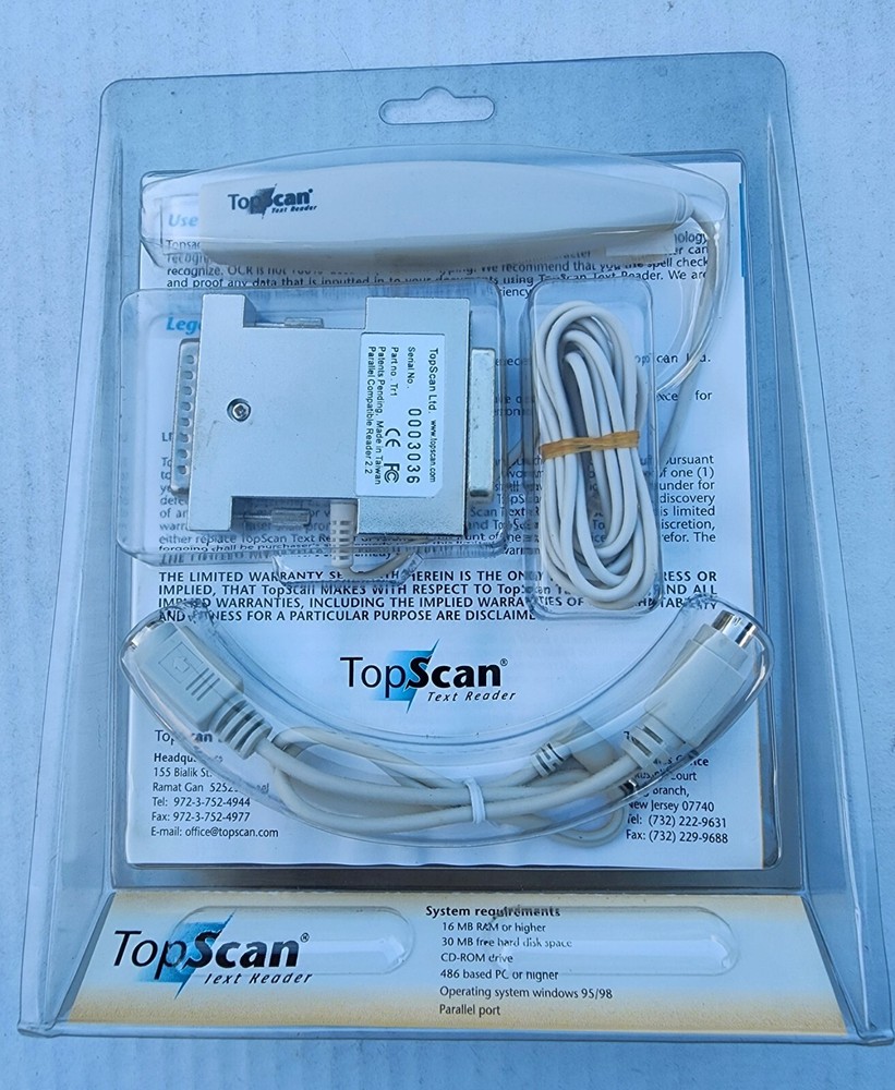 Top Scan Text Reader/Line Reader