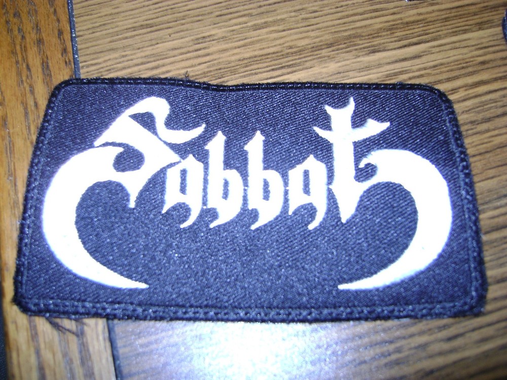 SABBAT,SEW ON WHITE EMBROIDERED PATCH