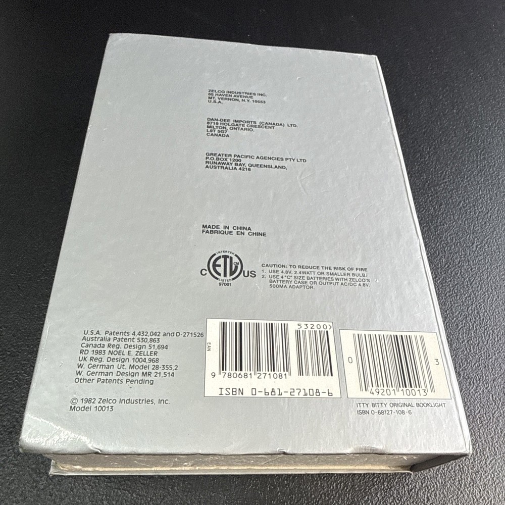 The Itty Bitty Book Light in Original Box Tested Working (NOT LIGHT)