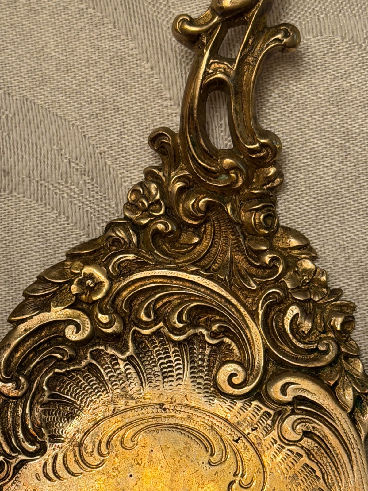 ANTIQUE GERMAN SILVER 800 GOLDWASH CAKE SERVER !!! 124GR NEED POLISH