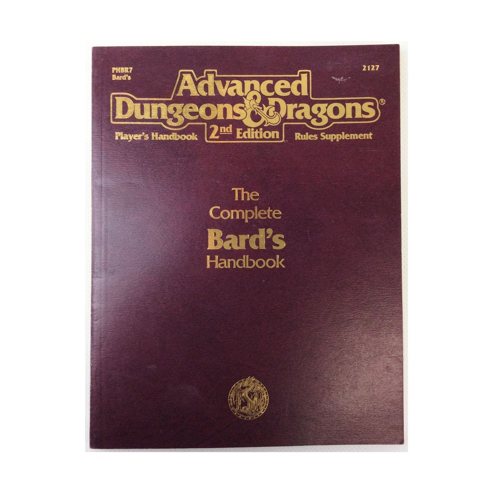 TSR AD&D 2nd Ed Complete Bard's Handbook (4th) VG+