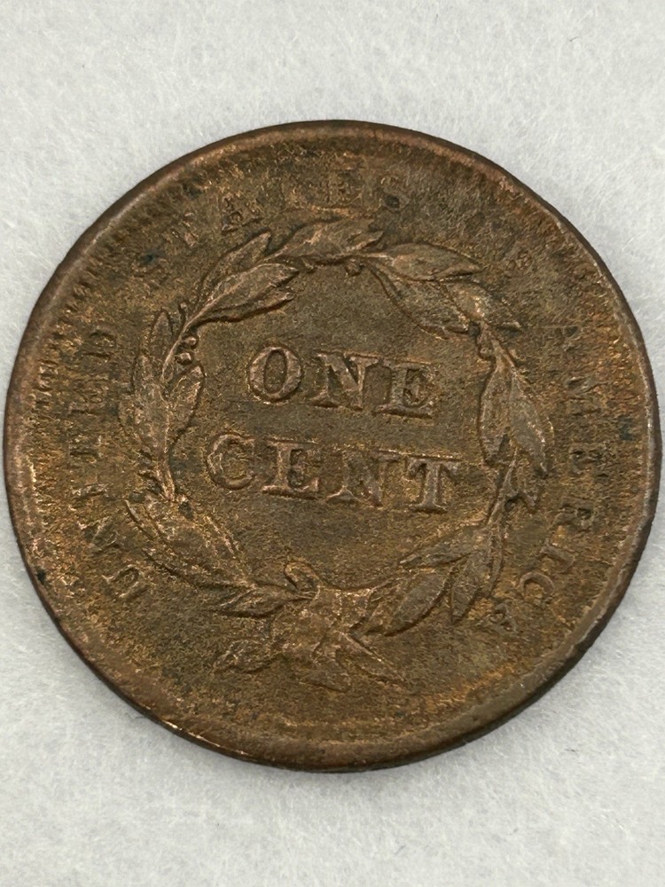 1842 Large Cent Braided Hair One Cent Copper