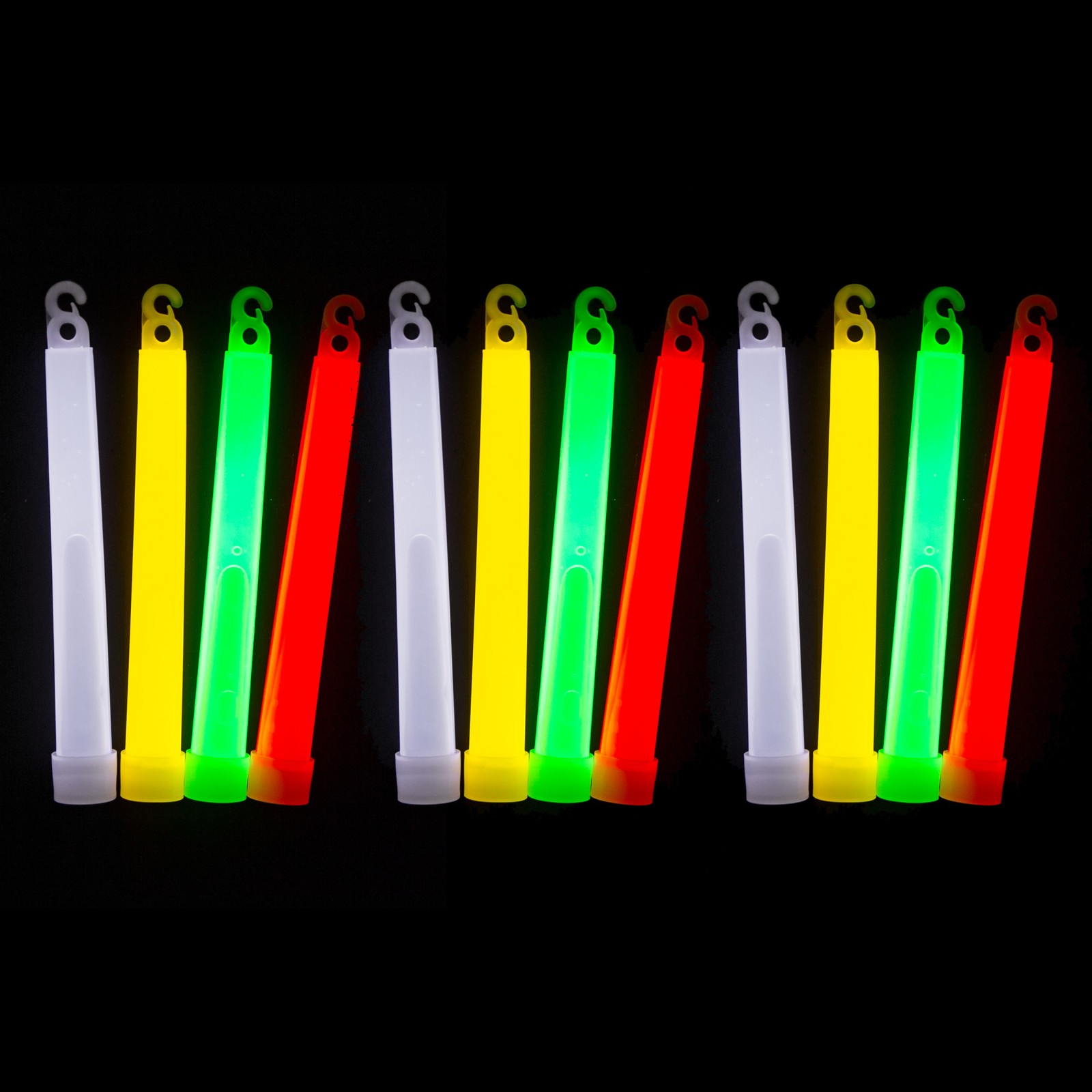 Stansport Safety Light Sticks - Assorted - 12 Pack