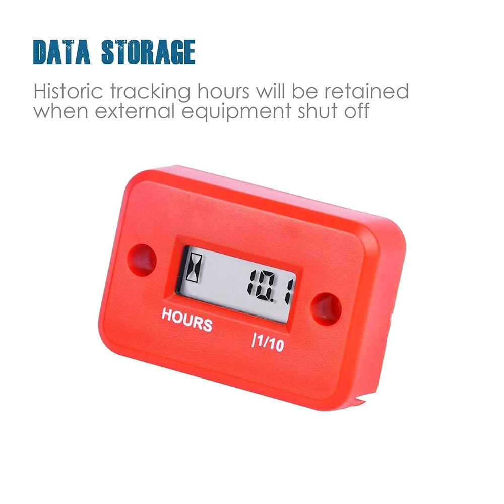 Inductive Hour Meter Maintenance Reminder Engine For Motorcycle Boat Waterproof