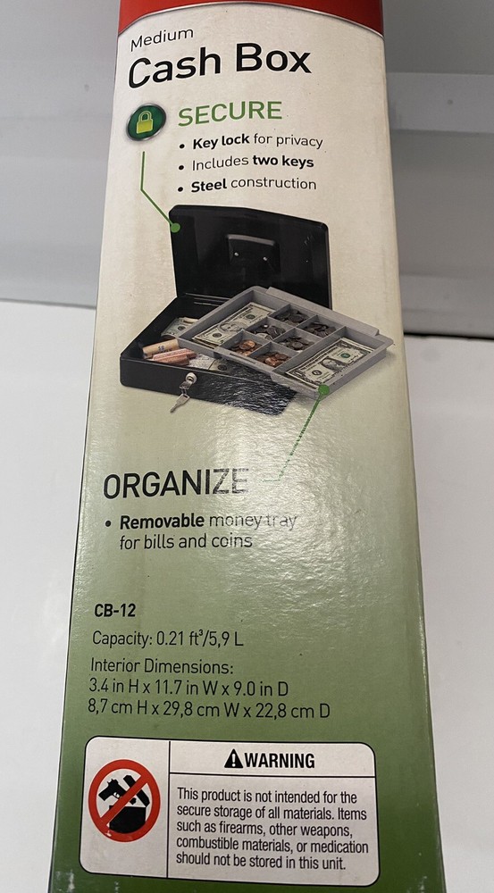 Sentry Safe Medium Cash Box CB-12