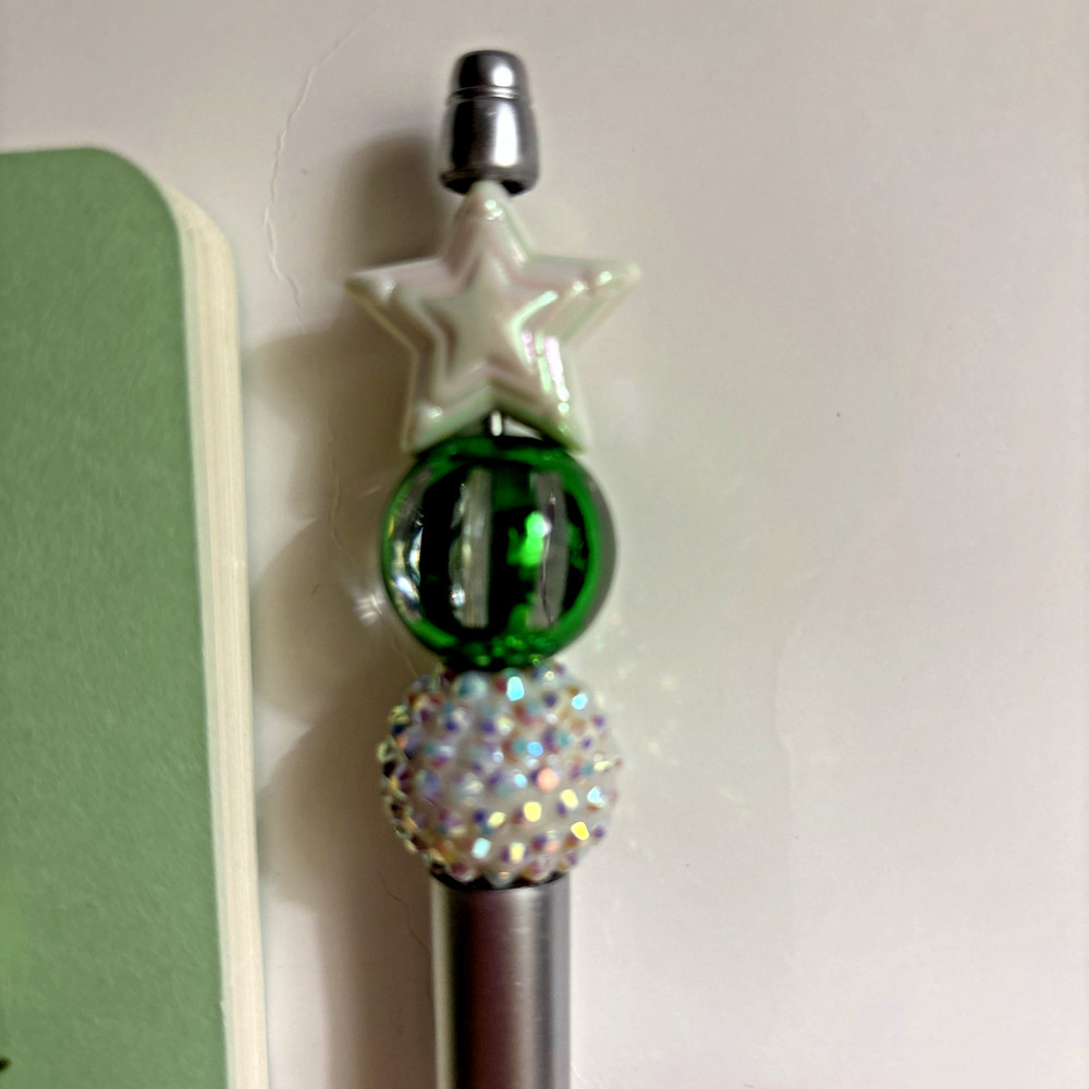 HANDCRAFTED BEADED PEN & NOTE PAD SET make it a great day or not