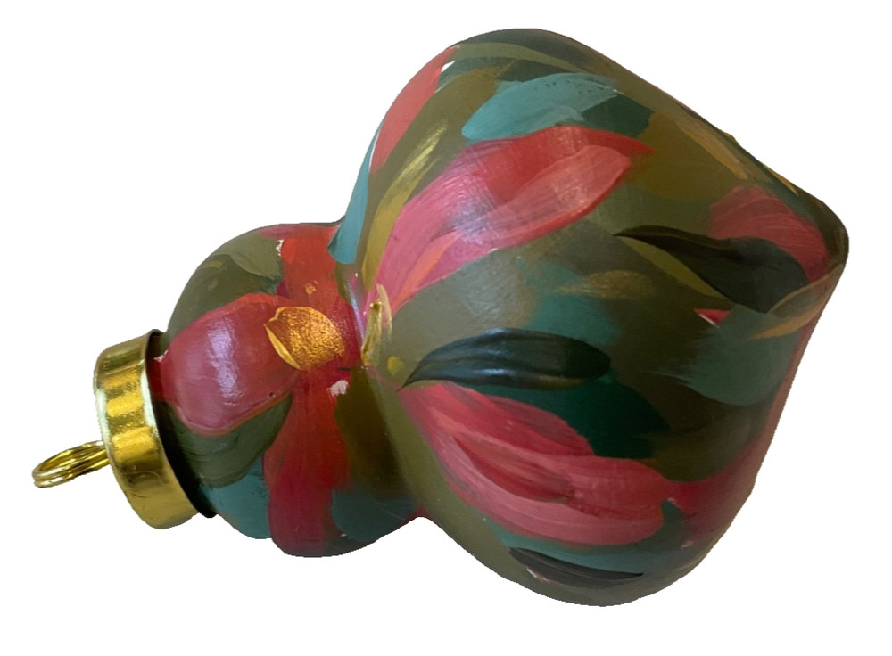 Christmas Tree Ornament Hand Painted Pear Shape