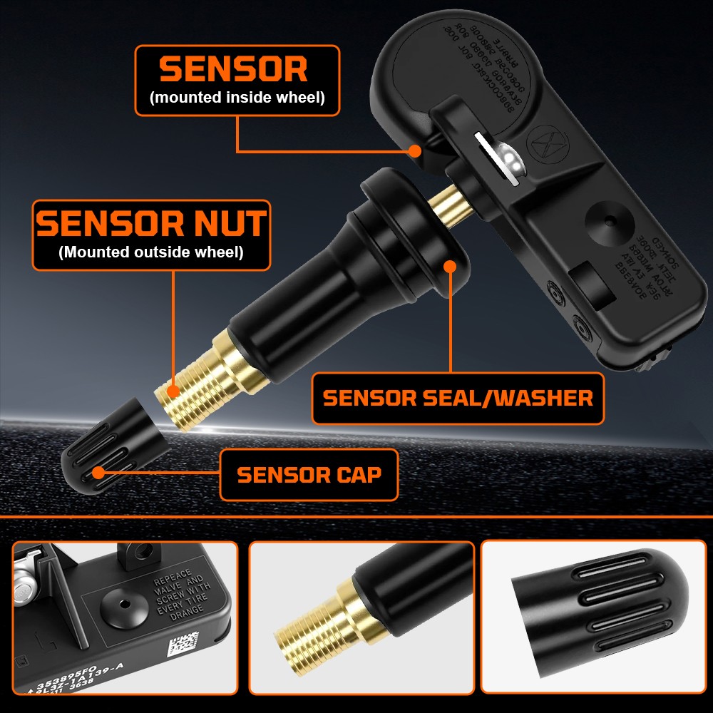 Set of 4 For Ford Explorer TPMS Tire Pressure Sensors DE8T1A180AA /9L3T1A180AF