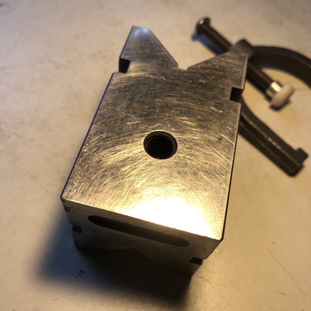 Tool Makers V Block With Clamp Double Sided V Block