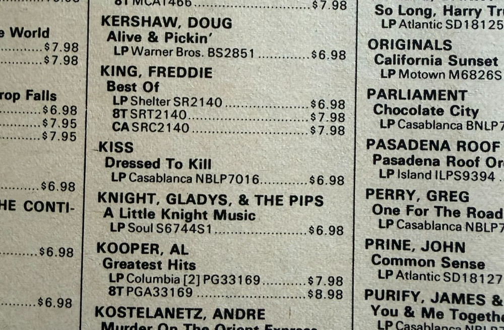 KISS Ad Dressed To Kill Album Release 1975 11x14 Vintage Kiss Aucoin Memorabilia