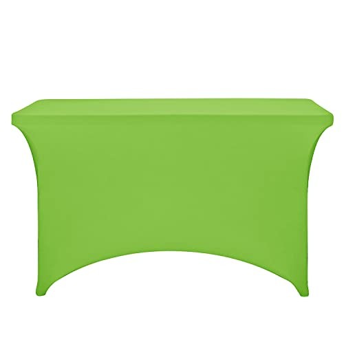 Spandex Fitted Stretch Table Cover for 4ft 48" x 30" (Rectangular) Apple Green