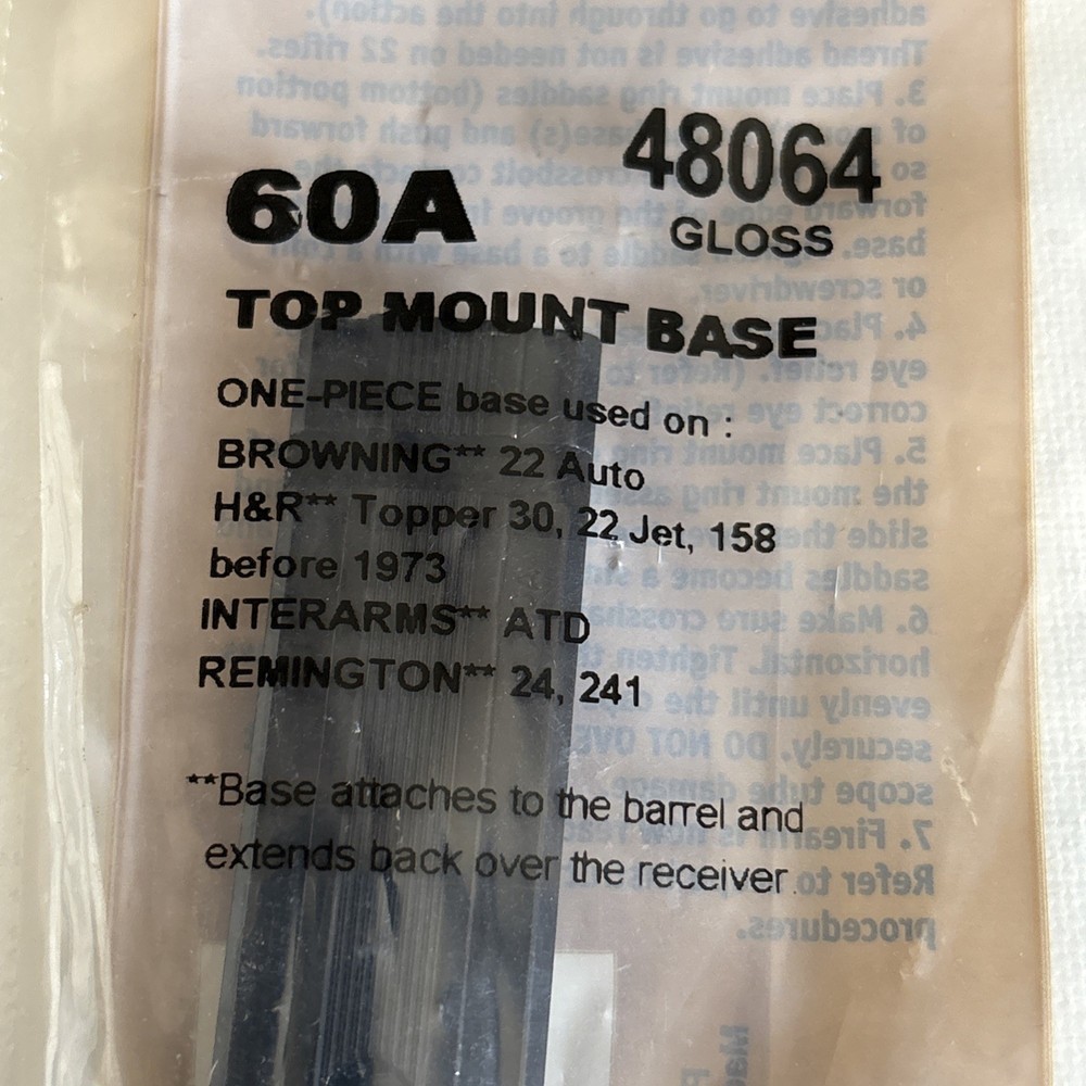 Weaver Top Mount Base #60A