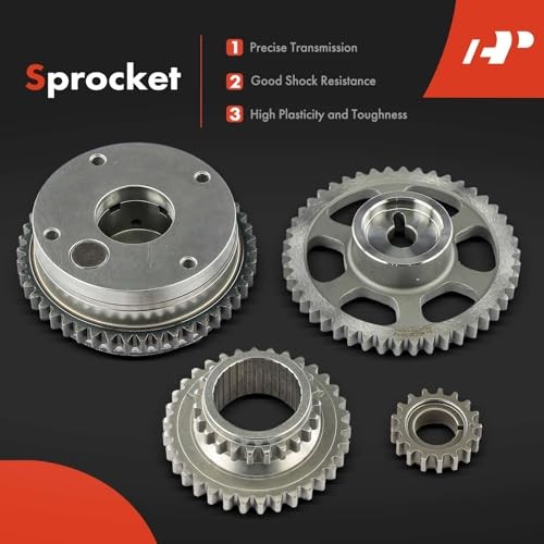 12PCS Engine Timing Chain Kit W/Sprocket & Tensioner & Guide Compatible with