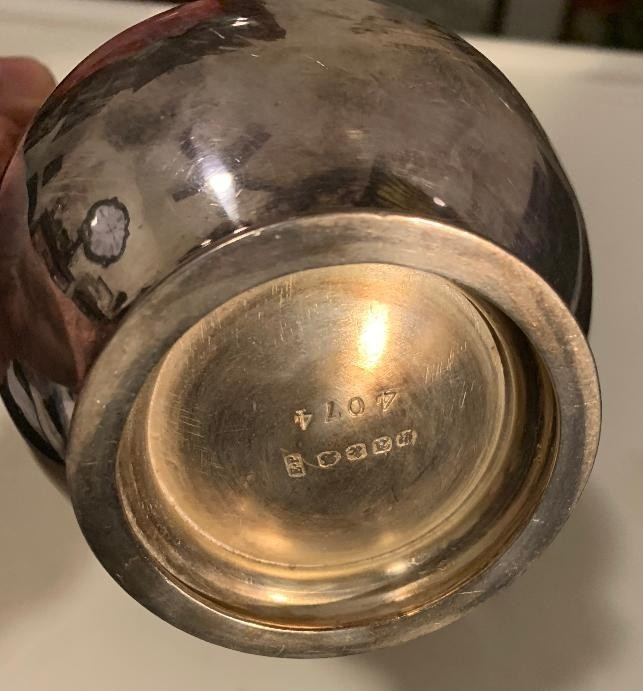 Vintage Silver-Plated Small Cream Pitcher Scrollwork #4074 5.5" Tall - LOT45-28