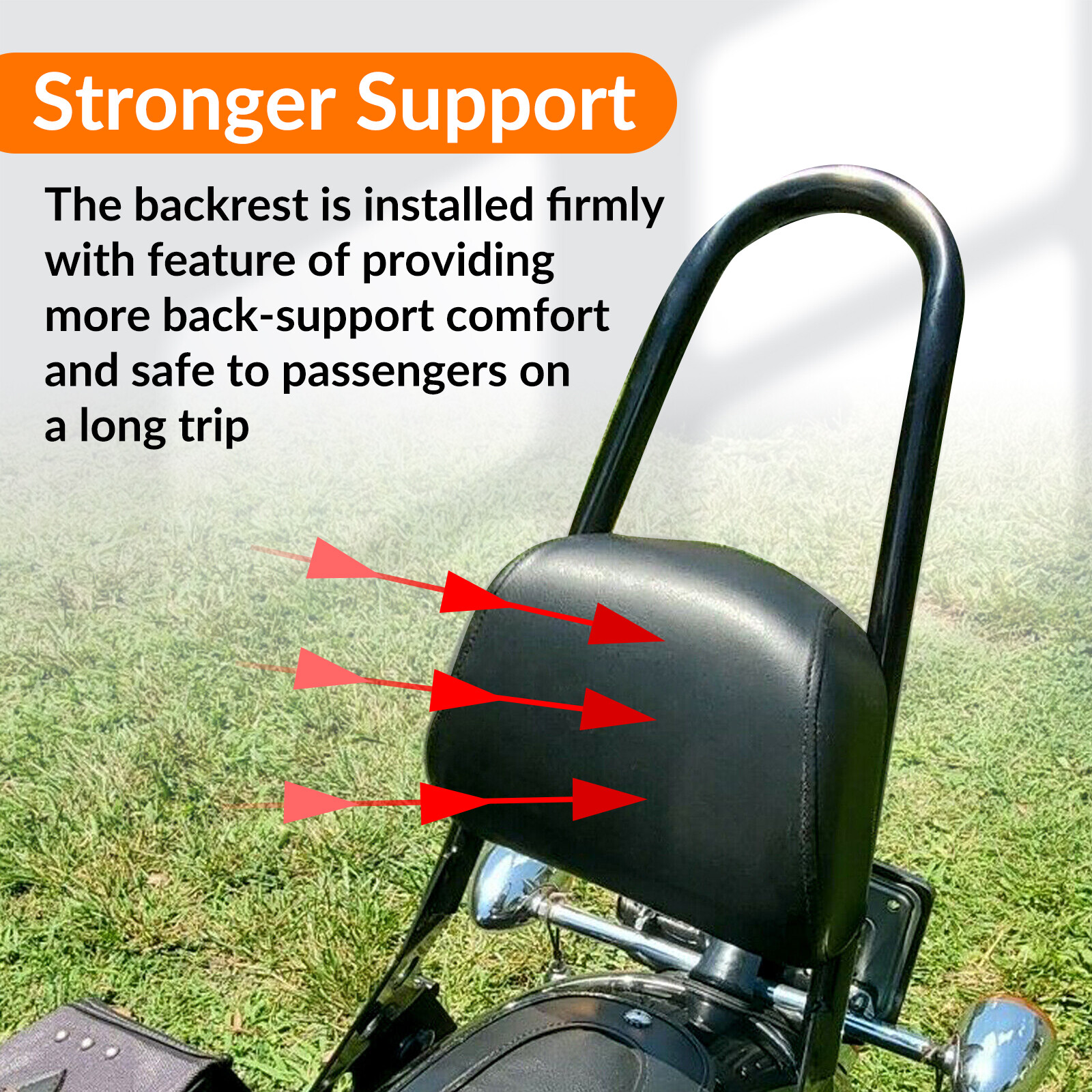 Detachable Passenger Sissy Bar Backrest Pad For Harley Sportster 1200 883 04-UP