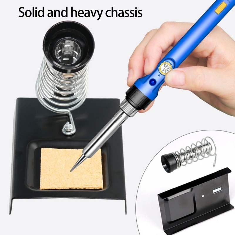 Metal Constructed Soldering Station Stand Non Slip Rubberized Base Efficient For