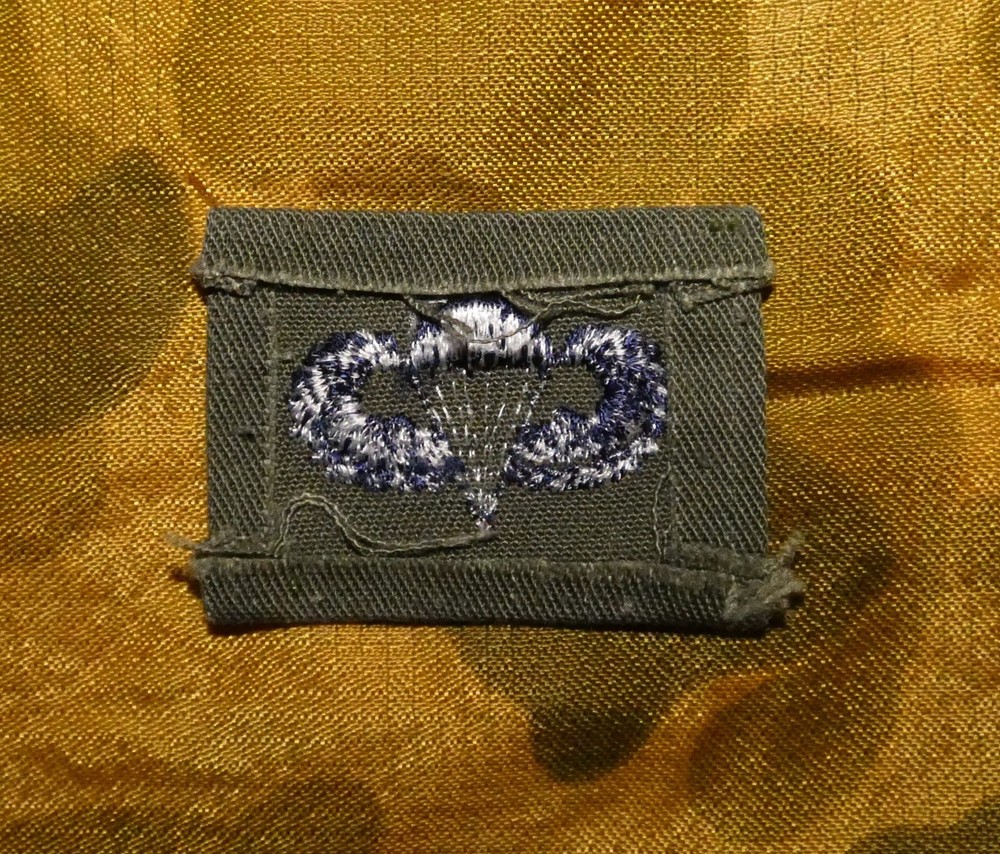 Original USAF Basic Parachutist Wings Embroidered Subdued BDU Patch
