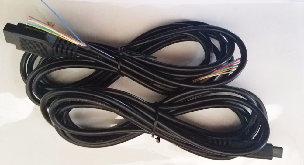 TWO 8FT 9 Pin Replacement cable wire to repair Sega Master System controller