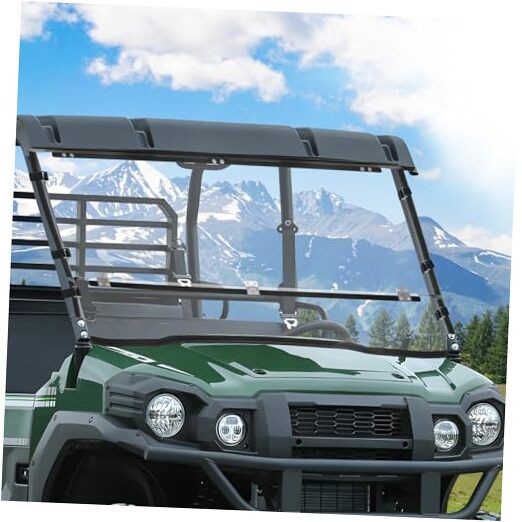 Heavy Duty Anti-Scratch Mule Pro Flip Down Windshield Compatible with 2015