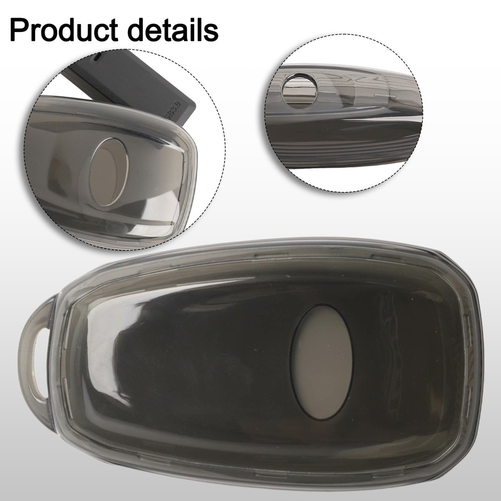 Transparent Black Key Case for Forester 20152024 with Push Button Start