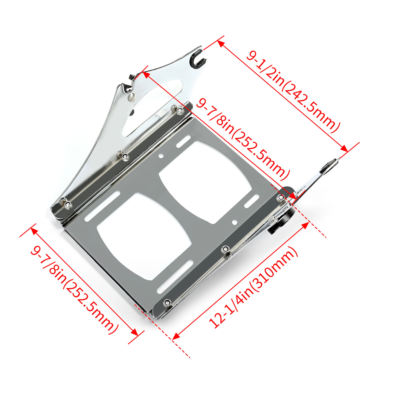 For 09-13 Harley Touring Quick Release Two-up Tour Pack Rack Mount Docking Kit