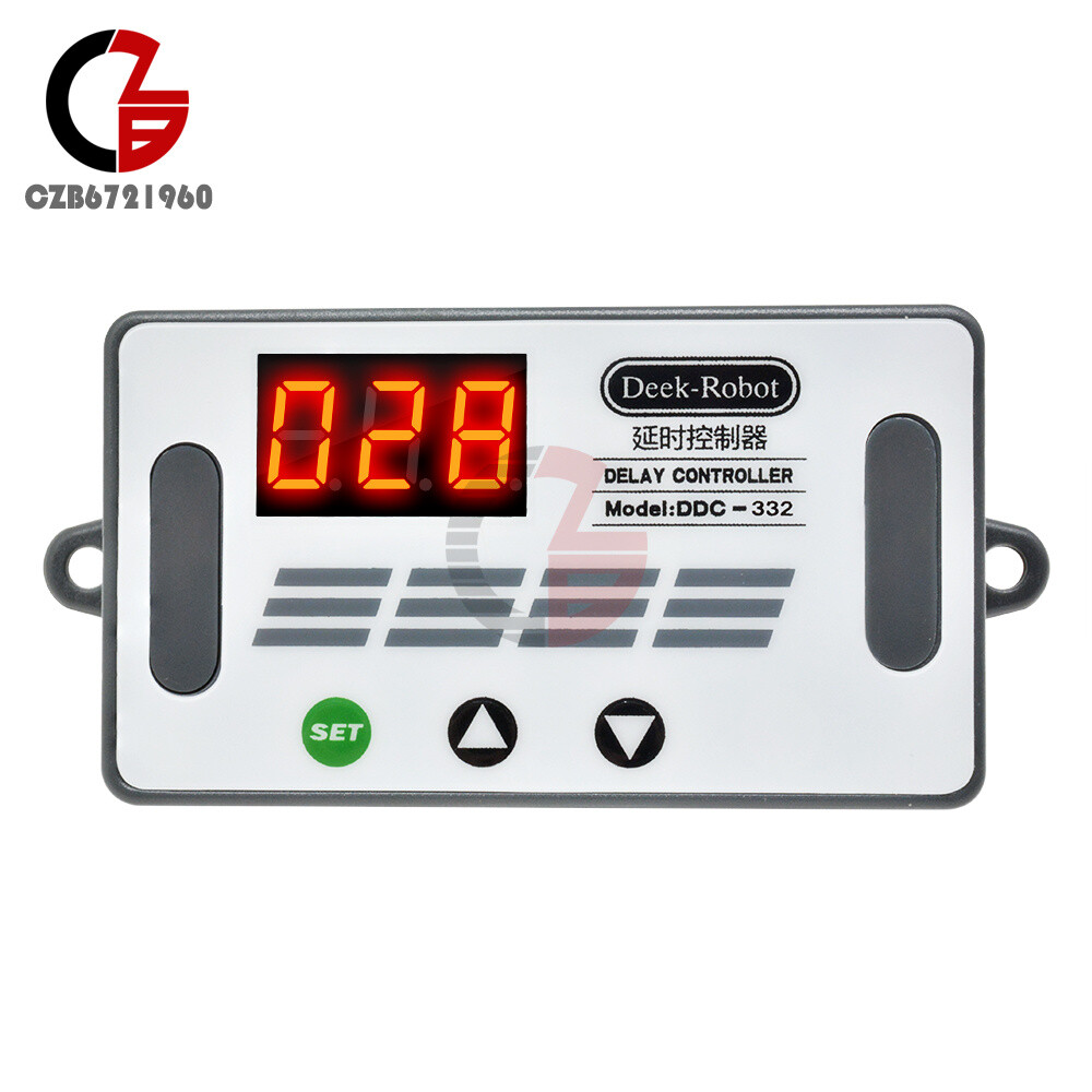 3 Button 3 Digit Digital Tube DDC-332 DC 12V Digital LED Delay Controller+Buzzer