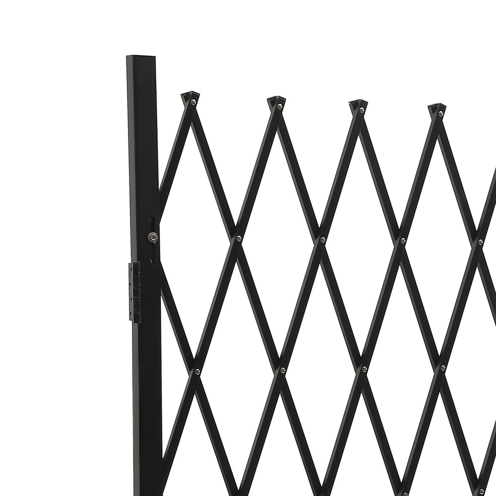 Double Folding Security Gate Rolling Folding Door Gate Expandable Scissor Gate
