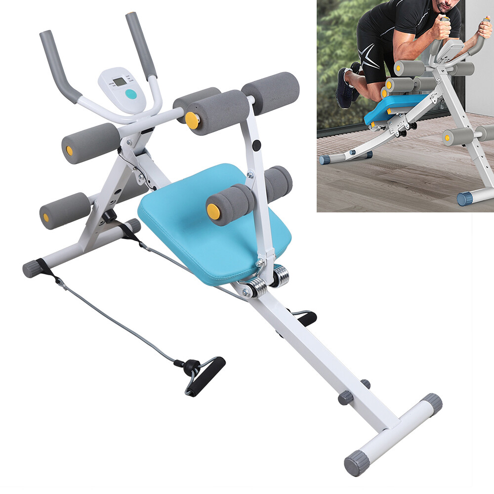 Multi-Workout Ab Machine Foldable Abdominal Cruncher Sit Up Bench Side Shaper