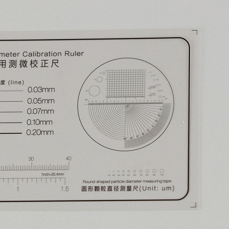 Soft Ruler Microscope Micrometer Calibration Slide Line Width Particle Diameter