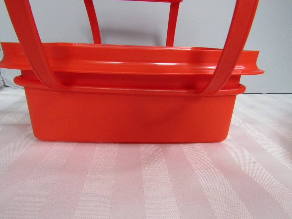Vintage Tupperware Pack N Carry Lunch Box & Handle + 3 Containers READ