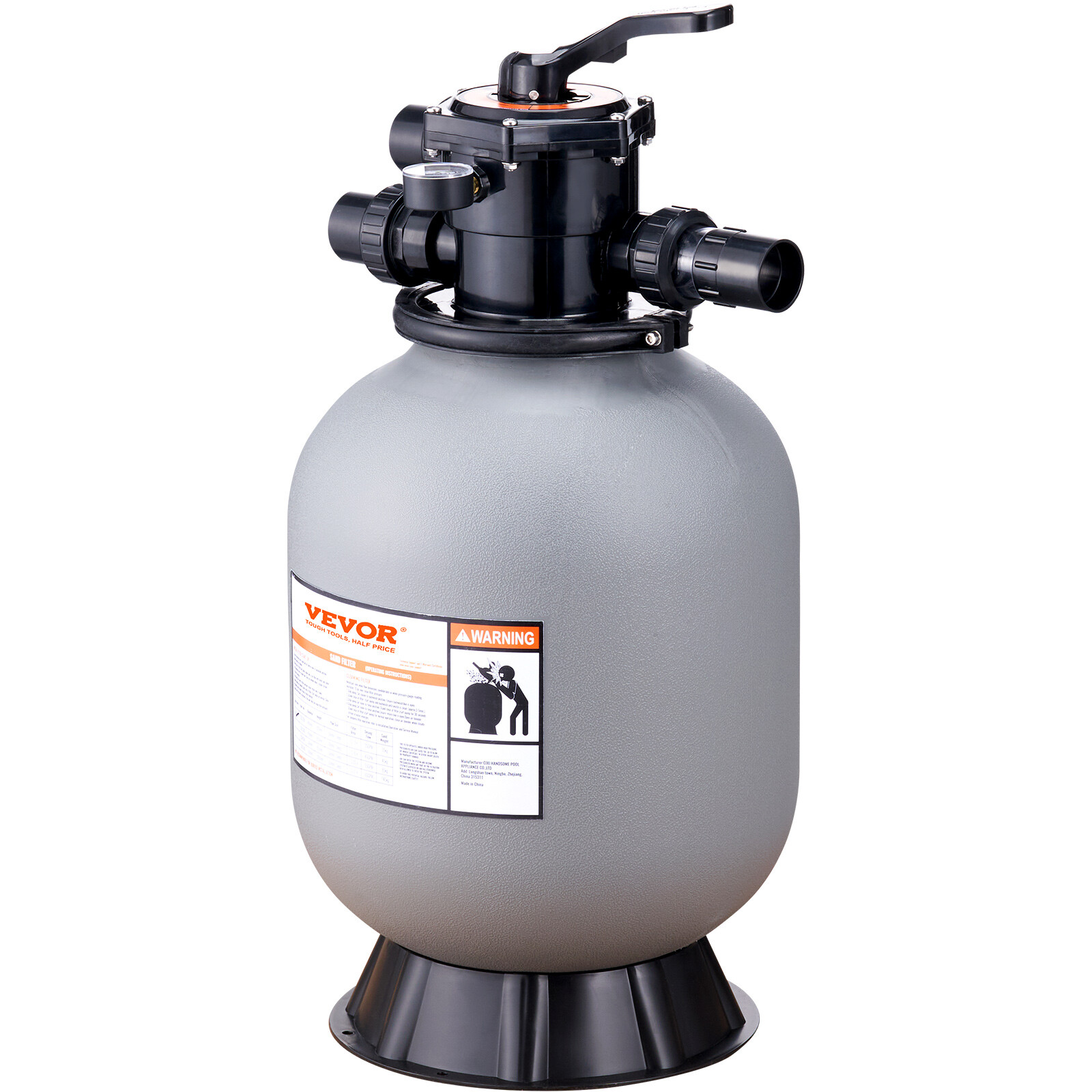 VEVOR Sand Filter 16" Above Inground Swimming Pool Sand Filter with 7-Way Valve