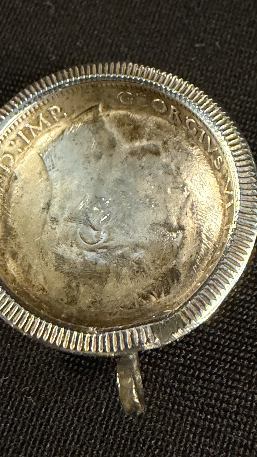 1943 Austrailian Sterling Silver Florin made into a Pendant