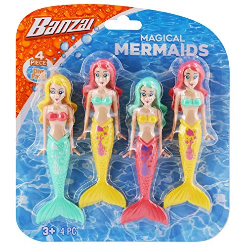Dive Mermaids 4pc Colors May Vary