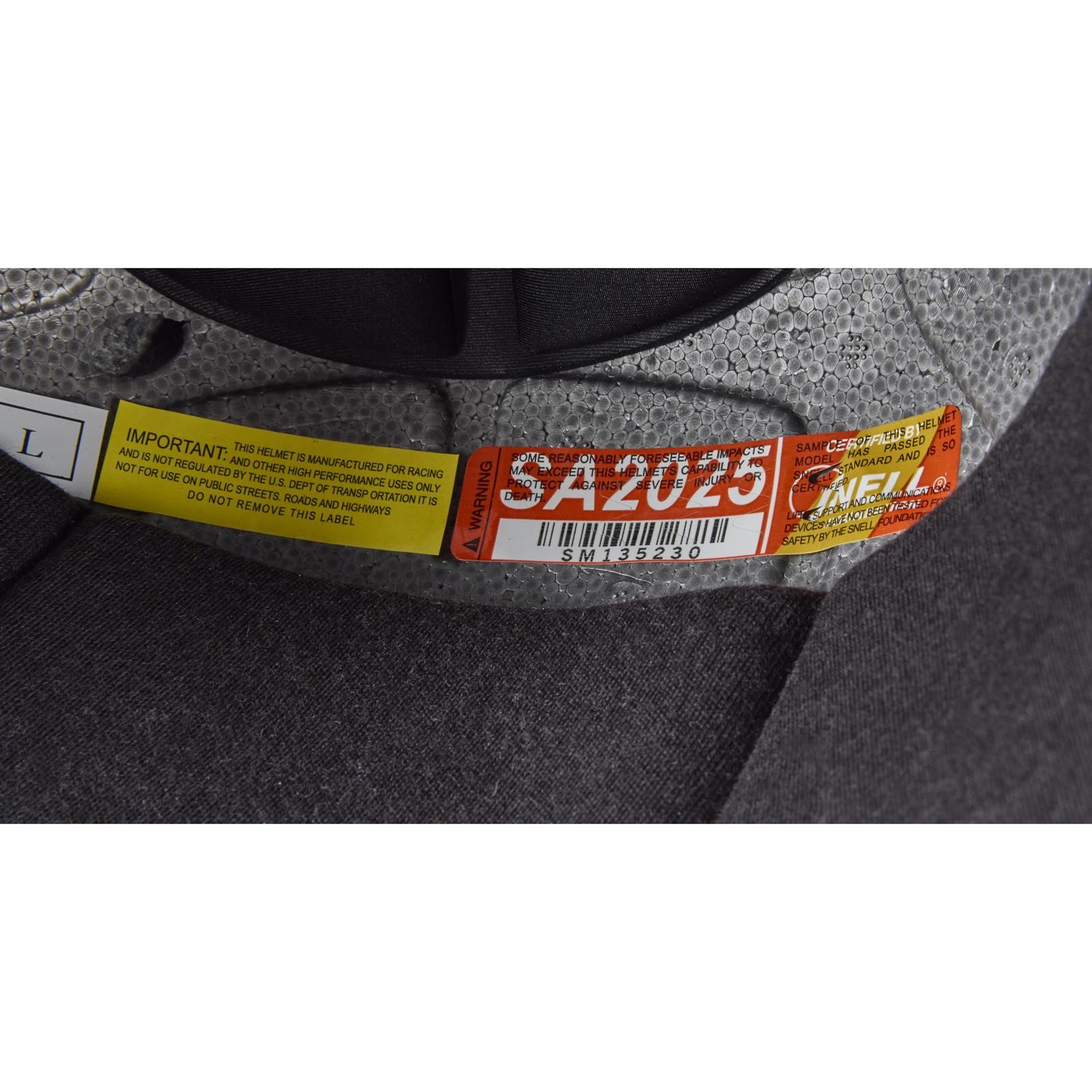 Speedway Motors Lightweight SA2025 Racing Helmet, Flt Black, L