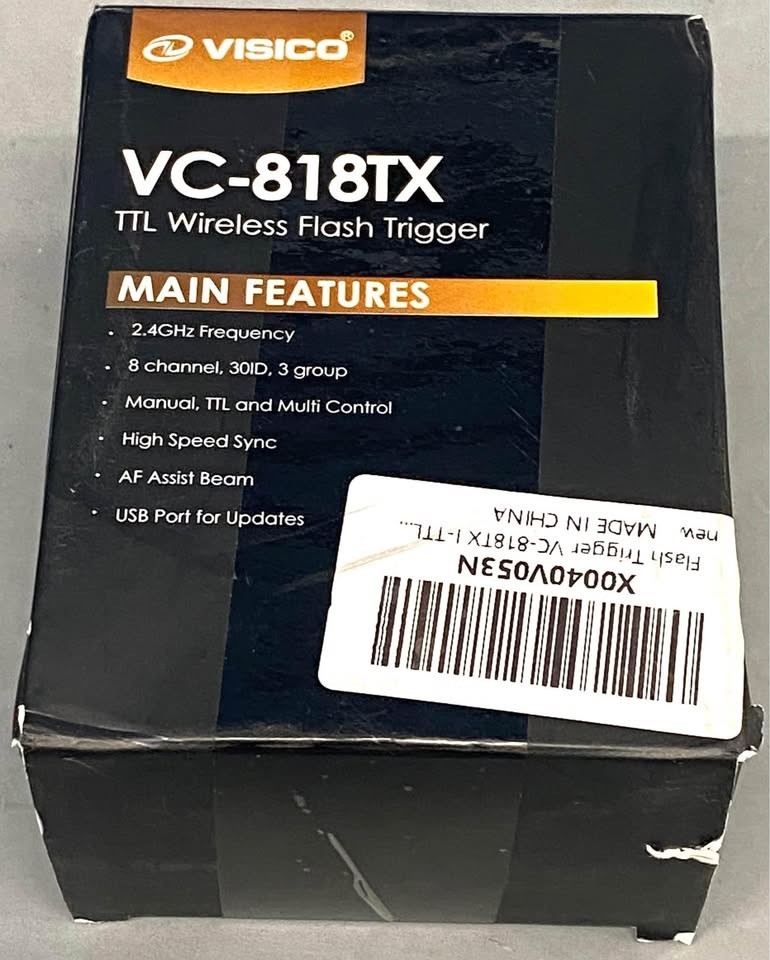 Trigger VISICO VC818TX E TTL Flash Trigger Wireless 2.4G, New Open Box