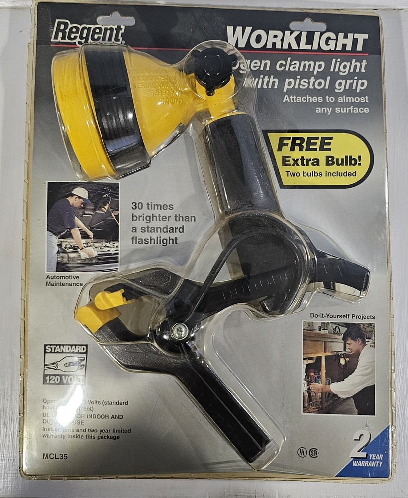 Regent Worklight Halogen clamp light with pistol grip NEW Never Opened