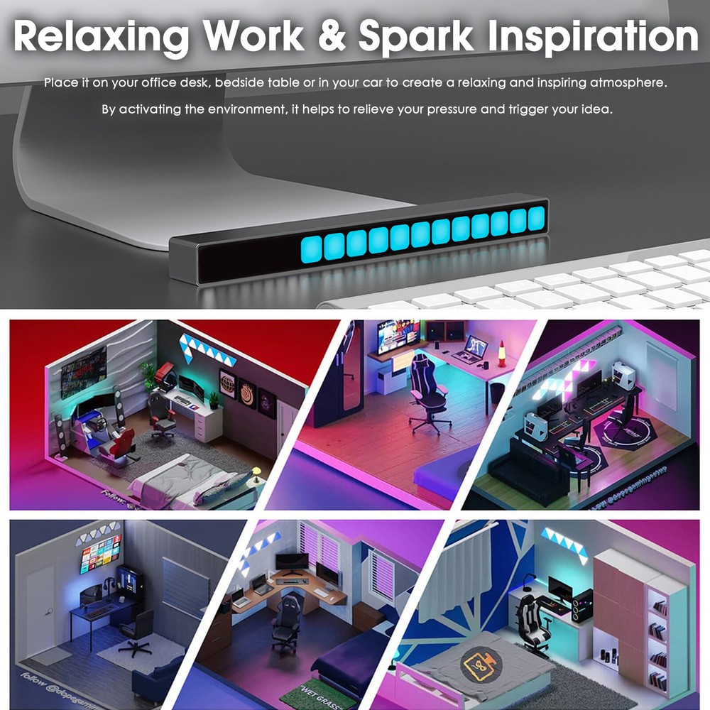 16-Bit MIC Sound Level Meter Music Spectrum Visualizer Audio Display Analyzer