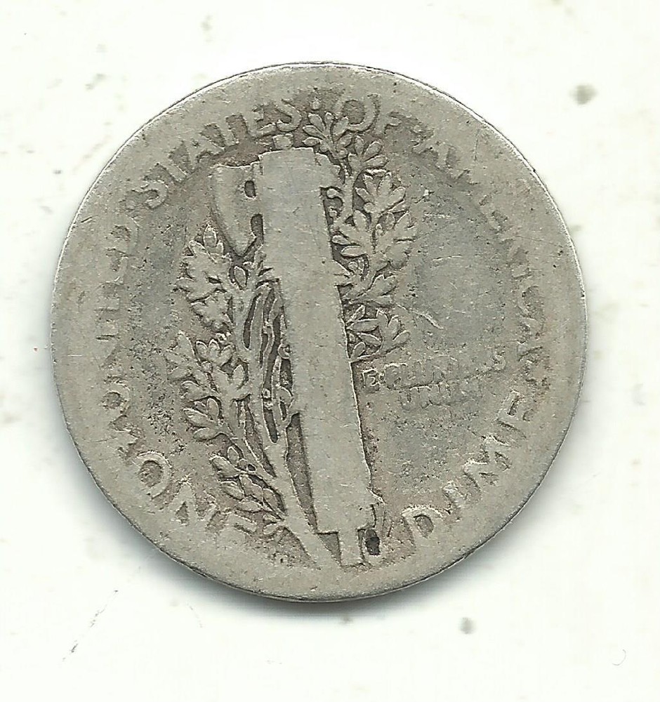 VERY NICE DATE DOUBLING 1918 D MERCURY SILVER DIME-MAY071