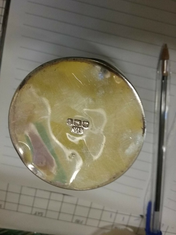 sterling silver ornate tea caddy