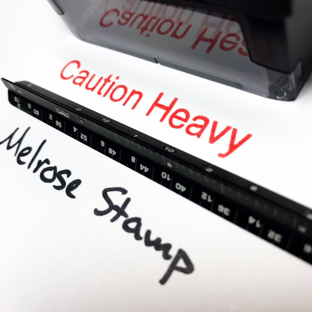 Caution Heavy Rubber Stamp Red Ink Self Inking Ideal 4913